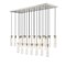 Z-Lite Beau Linear Chandelier, 23-Light, 18 In.W x 54 In.L x 12.75 In.H, Brushed Nickel/Clear 740P-23L-BN - alternate 3